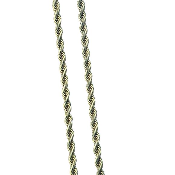 GUC Two Necklaces Silvertone/Goldtone Dollar Sign/Bulky Chain Costume Jewelry - Picture 2 of 5